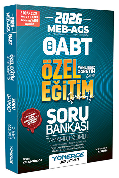 Yönerge Yayınları 2026 MEB-AGS ÖABT Özel Eğitim Öğretmenliği Tamamı Çözümlü S...