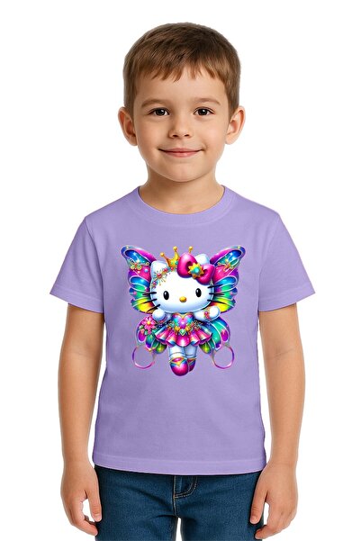 SEDİRLİ Tricou unisex Hello Kity cu imprimeu pentru copii, bumbac moale piese...