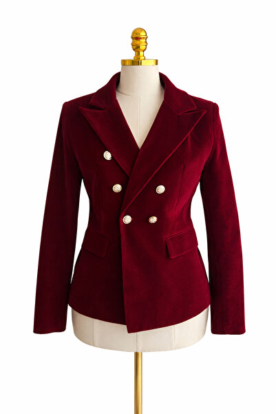 OEM Elegant Royal Red Velvet Jacket