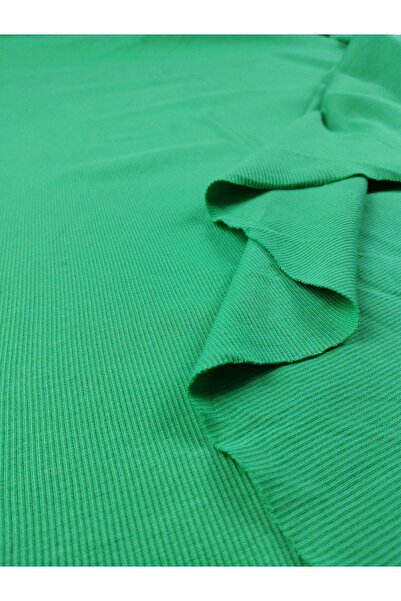 Kumaş Parça قماش حياكة مضلعة ريبانا بلون أخضر عشبي نابض بالحياة 100x125 سم