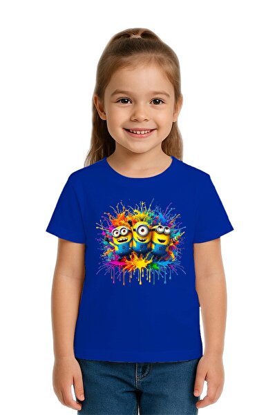 SEDİRLİ Unisex Minions με τύπωμα Παιδικό μπλουζάκι από χτενισμένο βαμβακερό ύ...