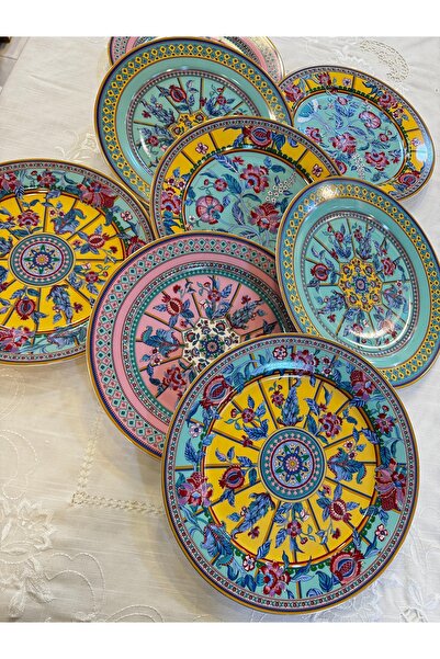 hediye Esterhomedecor 8-Piece Porcelain Serving Plate