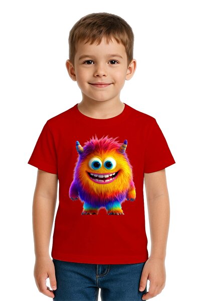 SEDİRLİ Tricou pentru copii Unisex Monster cu imprimeu bumbac bucăți din bumb...