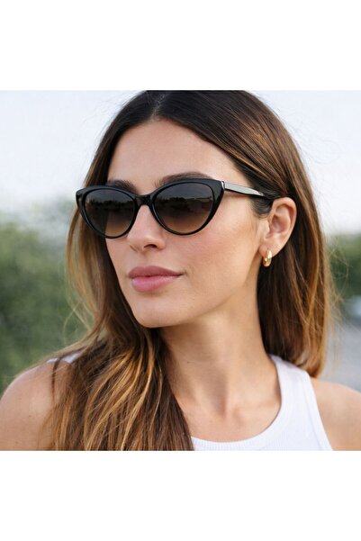 mirvia Women's Cat Eye Sunglasses Black Frame Gradient Glass Uv400 Protection...