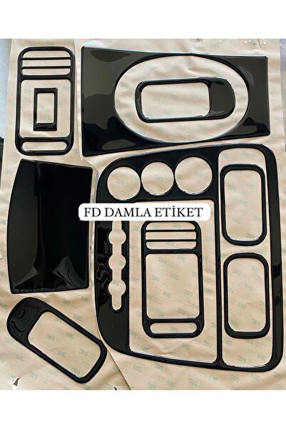 FD Damla Etiket طقم تزيين لوحة القيادة والكونسول لسيارة هوندا سيفيك 2000، لون...