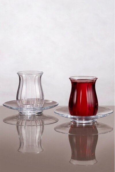 Paşabahçe 96572 Linka 6-Person 12-Piece Glass Tea Cup Set