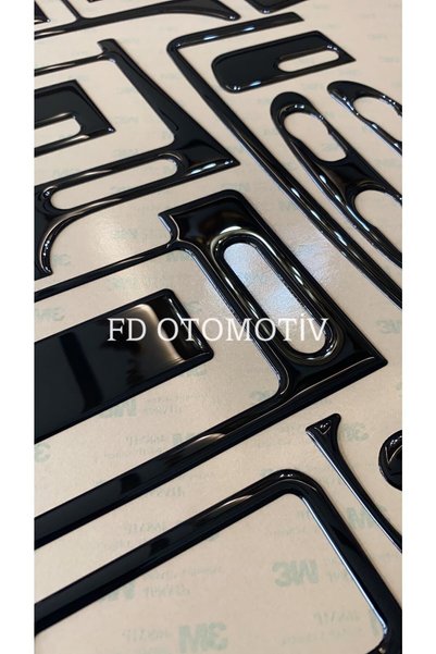 FD Damla Etiket Opel Vectra B Glove Box, Console, Trim, Chest Covering Set Piano Black Color Custom Design