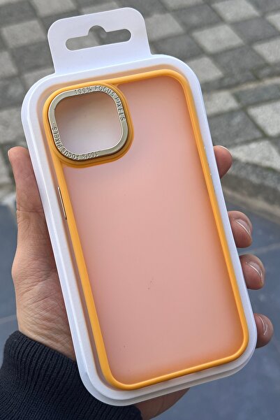 EDELFU iPhone 15 PLUS ve 14 PLUS uyumlu - Mat Yumuşak Kapak Arkası Sert Parma...