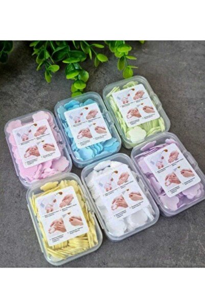 Dalian Home 4 lü Paket 400 Yaprak Parfümlü Eriyen Mini Kağıt Sabun Öğrenci Ço...