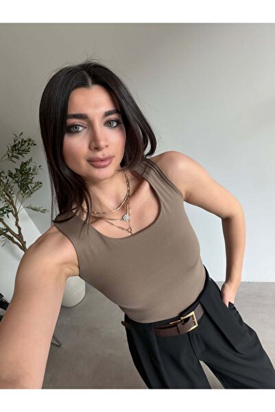 Bade Butik Bluză Mink Zero Sleeve basic