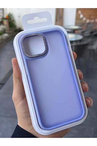 EDELFU iPhone 15 PLUS ve 14 PLUS uyumlu - Mat Yumuşak Kapak Arkası Sert Parma...