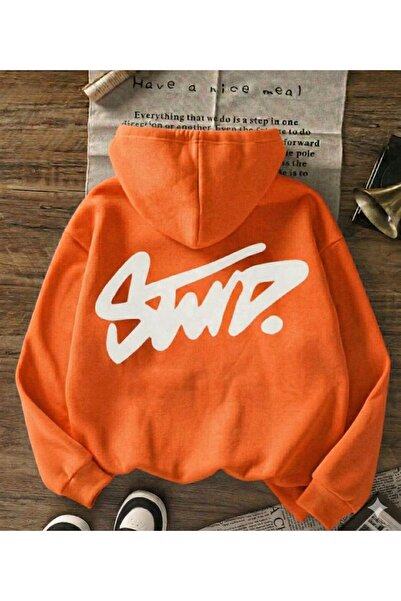 CLASSY.MODA Printed Oversized Hooded sweatshirt