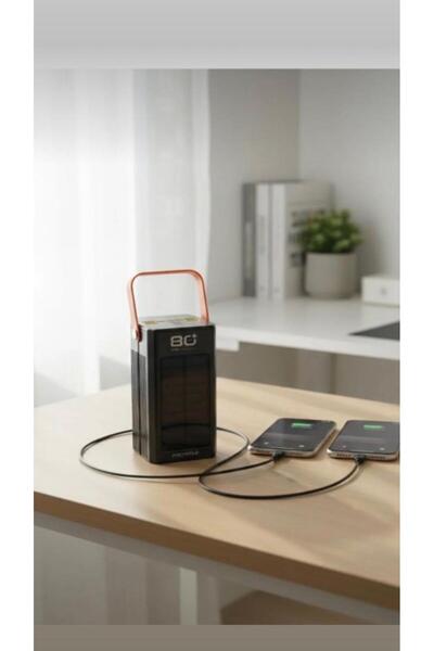 abnturk 80.000 Mah Taşınabilir Powerbank Güneş Enerjili Hızlı Şarj Tek Şarjla...