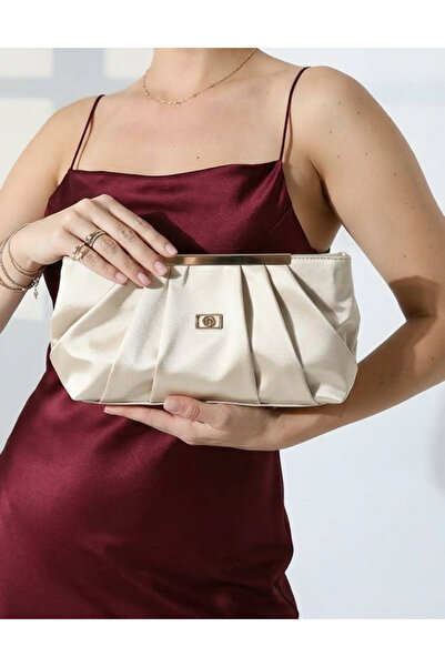 Çanta Trend Women's Shiny Faux Leather Strap Clutch Daily and Evening Dress Bag