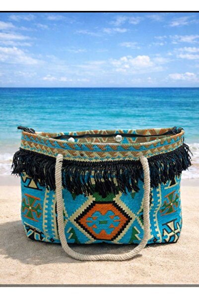 Online Large Size 53 cm x 35 cm Beach Bag: Family Size Comfort and Style Comb...