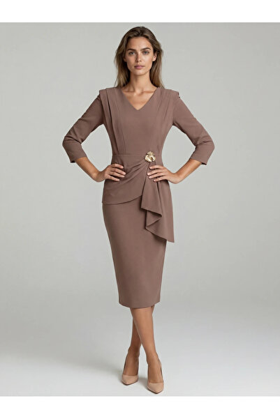 Ejolie Ines cream-pink dress