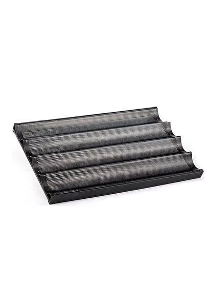 OEM Tava pentru 5 baghete 400x600x40mm, negru, antiaderenta, din otel