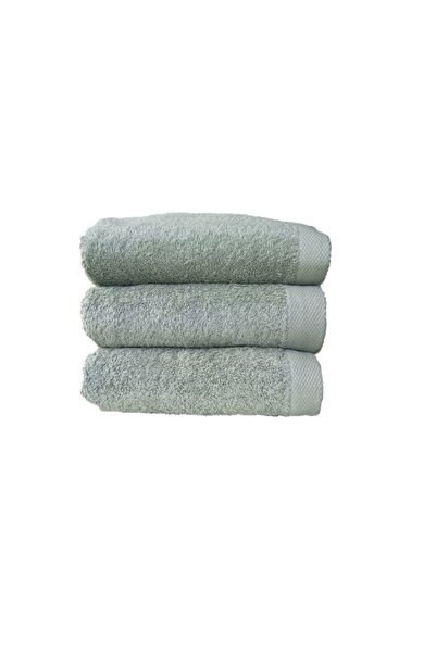 erteks Hand and Face Towel 3 Pieces Green 50 X 100 Grams Soft