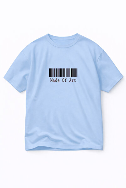 VODEXA Tricou oversize unisex MADE OF ART, imprimat, 100% bumbac, croială con...