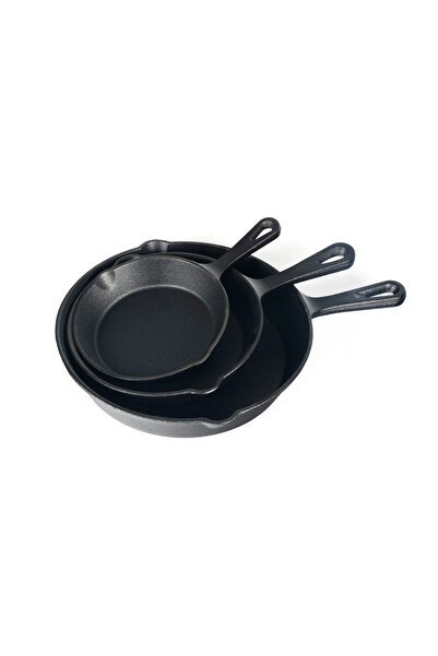 OEM Set of 3 cast iron pans Eternity 16x3, 19.5x4 and 25x5 cm