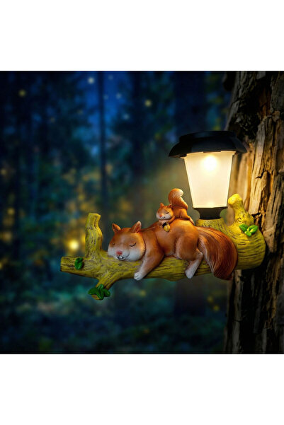 Garden of Eden Figurină solară LED - veveriță agățabilă - LED alb cald - 25 x...