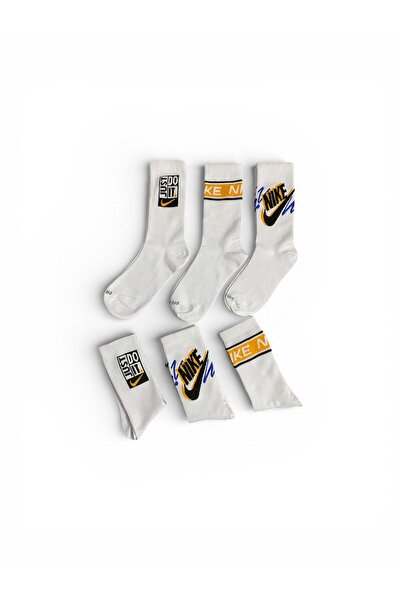 Nike White crew Cotton sports socks