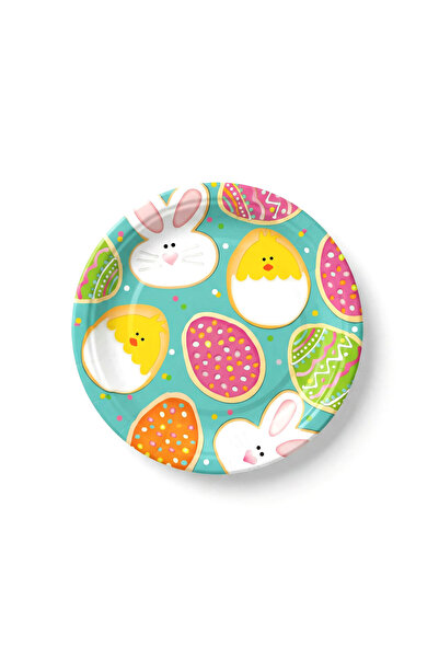 OEM Easter paper plate - 23 cm - 8 pcs / set