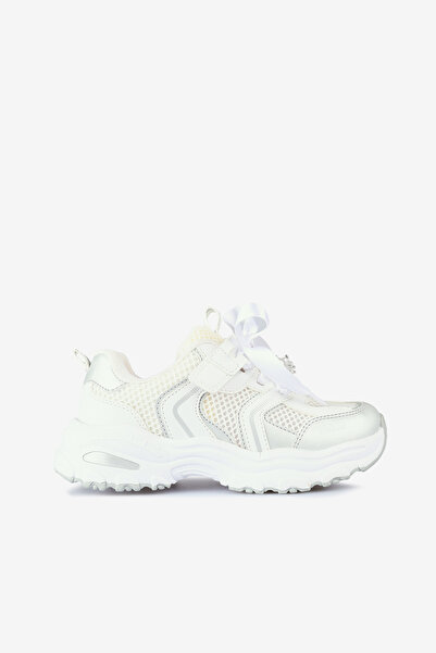 Vicco Minni Orthopedic Girl's White/Silver Comfortable Sneakers