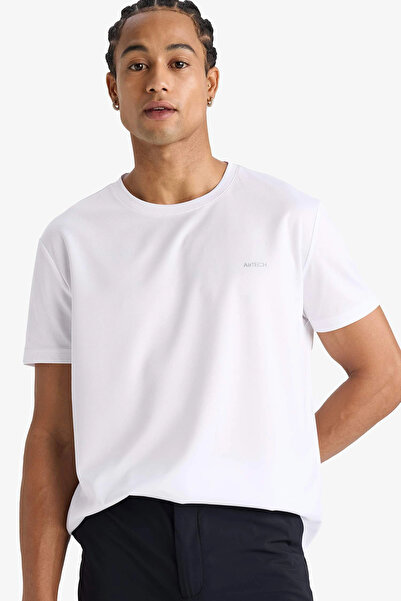 DeFacto E9316Axwt34 White Defactofit Standard Fit Quick-Drying Breathable Str...