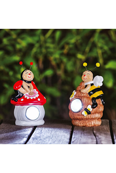 Garden of Eden Figurine solare animale - 2 tipuri - 1 LED alb - 8,5 x 8 x 15 cm