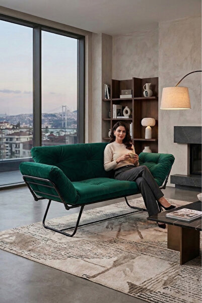 AVYNA Katlanır Yataklı İkili Kanepe | Mekanizmalı Çekyat Koltuk | Premium Çek...