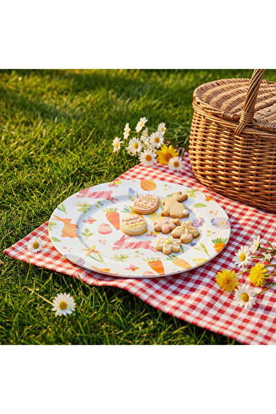 OEM Easter tray – metal – with carrots – 33 cm