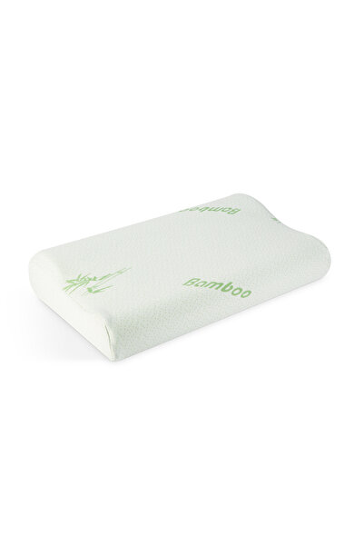 Bewello Memory foam Pillow , Polyester- Bamboo - 50 x 30 x 10 cm