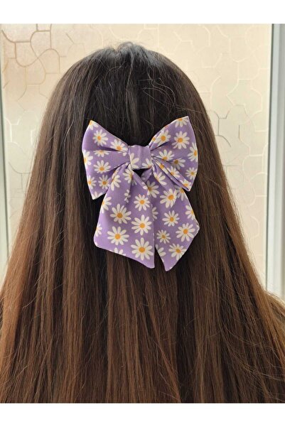 Melkady Aksesuar MelKady 527C - مشبك أوتوماتيكي فاخر من نوع Papatya منقوش Bow...