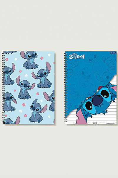 BLACKONECLASS STİTCH TEMALI 2'Lİ SET KARELİ-ÇİZGİLİ A5 Metal Spiralli kalın b...