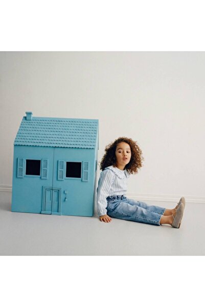 Alvadonna Peter Pan collar Striped Heart-Shaped Shirt Pockets Heart Detailed ...