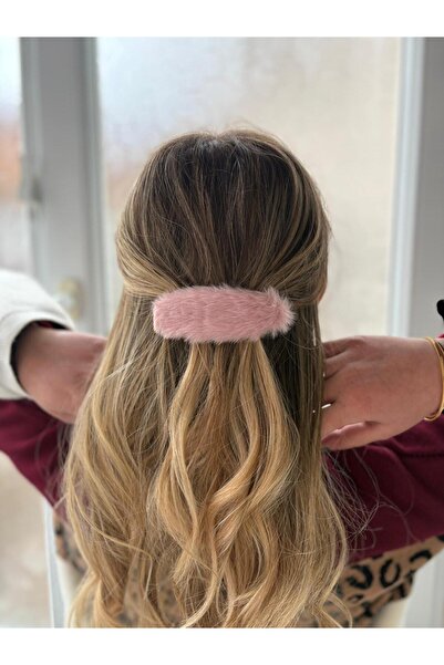 Melkady Aksesuar ميلكادي 562 - مشبك أوتوماتيكي فاخر من الفرو البيضاوي وبري