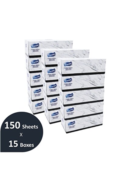Finesse Daily Care Facial Tissue - Pack of 15 Boxes x 2 Ply