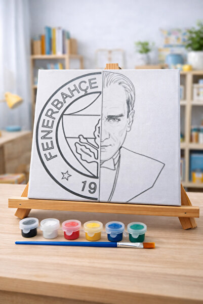 3DreaMaker Fenerbahçe Temalı Tuval Boyama Seti (20cm X 20cm)