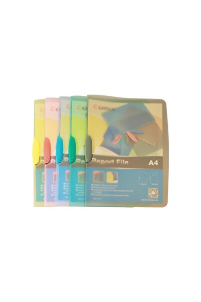 Comix Sıkıştırmalı Dosya Ortadan Klipsli 23x31 Şeffaf Renkler LW423A-S1
