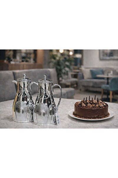 sahal aloula طقم ترامس الاميرة فضي حافظ للحرارة من 6-9 ساعات 1لتر