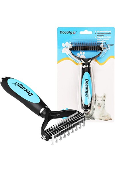 DOCATY Perie de toaletare pentru câini,pisici,descâlcire pentru blană mică, m...
