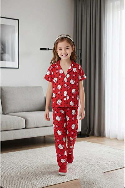 ARBİ kids Κοριτσίστικο σετ πιτζάμες με κουμπιά hello kitty