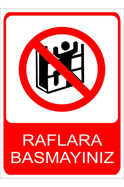 Tembel Baykuş لافتة تحذيرية لا تضغط على الرفوف مقاس 20x30 سم فوركس