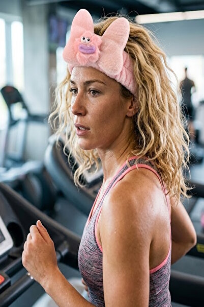 CAŞ DEKORASYON Svetlo roza figura čudovišta Pliš gumica za kosu