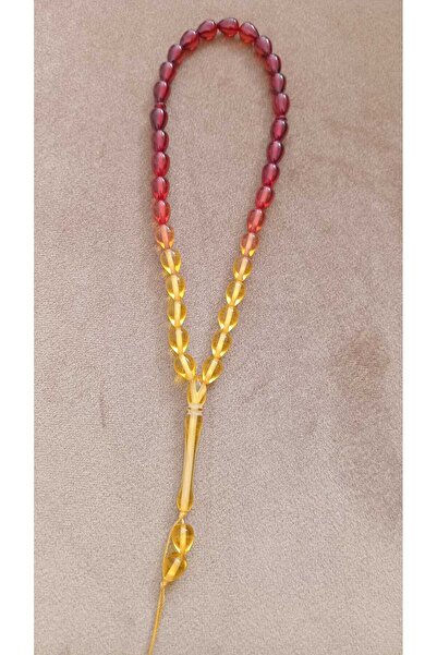 SUGÜLİNSHOP & HANDMADE JEWELRY Pressed Amber Prayer Beads