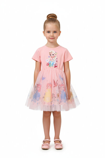 Bidani فستان ملكة الشتاء - وردي - من سنة إلى 8 سنوات