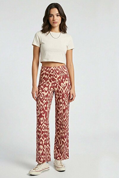 COTENCONCEPT Comfortable Fit High Waist Wide-Leg Viscose Mix Women's Trousers