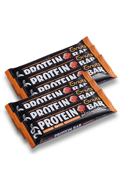 gnuts ألواح بروتين جي-ناتس - بنكهة الكراميل المملح، عبوة من 6 قطع