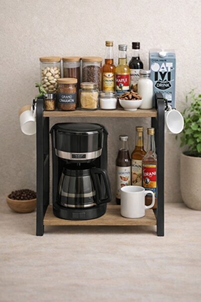 Bambus منظم توابل للمطبخ مع رفوفين، حامل توابل كوباي، منظم توابل للمطبخ